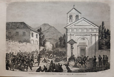 Stampa antica 1860 Caserta