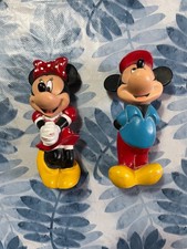 Topolino e Minnie Disney altezza 10 cm in gomma Mickey Mouse