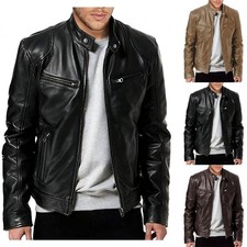 Giacca uomo moda pelle PU