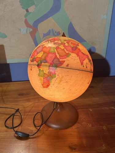 Lampada mappamondo vintage