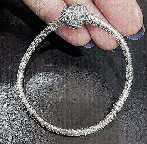Bracciali catena cuore - catena, pavè