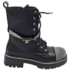 Anfibi scarpa donna nero con