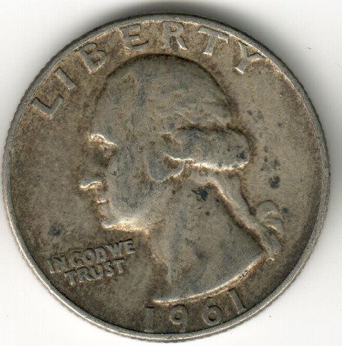 Usa 1961d washington 1 4 - 1/4, $