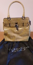borsa tosca blu tipo birkin 