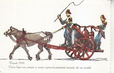 6-37) CARTOLINA MINISTERO INTERNI NAPOLI 1806 CARRO BIGA VIGLI FUOCO CAVALLO 