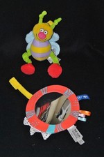 Lot 2 peluche doudou abeille