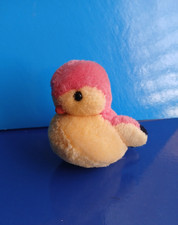 "TRUDI", mini peluche Uccellino colore arancione e giallo, altezza 7 cm.