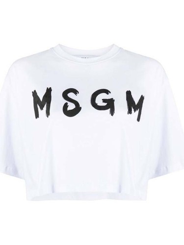 Shirt msgm crop logo - msgm,