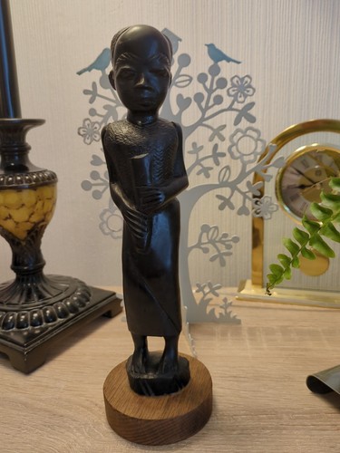 Vintage hand carved ebony wood - vintage,