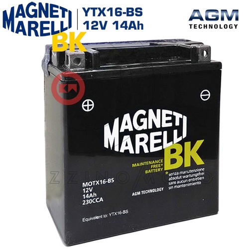 Batteria marelli ytx16 - marelli, 12v