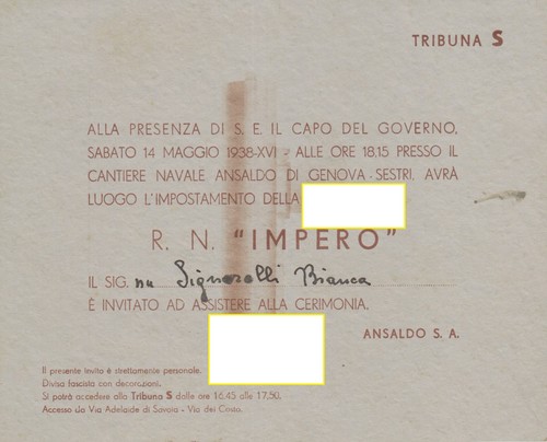 1938 raro invito - 1938,