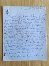 Benedetti, Maria. Lettera con