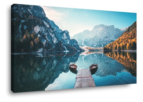 Quadro tela 120x80cm lago - su,