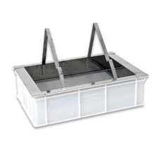 Banco per disopercolare da tavolo con vasca in plastica alimentare “BEEPRO”