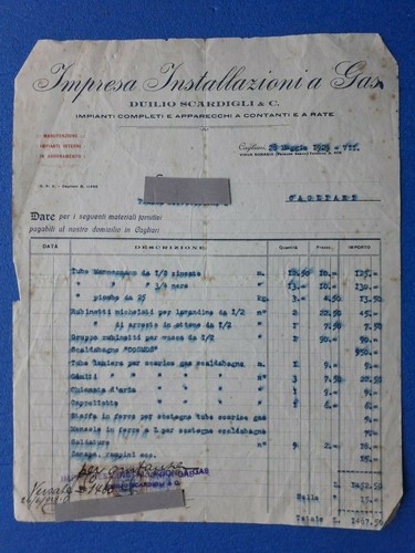 Sardegna antica fattura - sardegna,