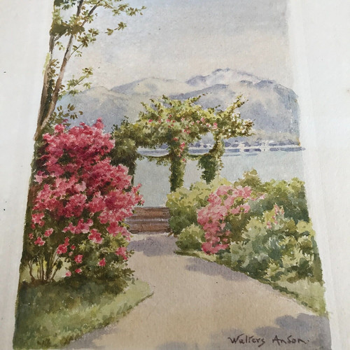 Antico paesaggio acquerello - , su