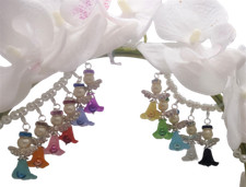 Charm angelo elfo strass fiori