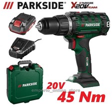 TRAPANO AVVITATORE 20V 45Nm PARKSIDE PABS 20-Li I9 CON 1 BATTERIA 2Ah NUOVO 2025