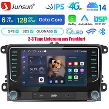 6+128G Android14 Carplay Autoradio Für VW Touran Tiguan Golf 5 6 Passat GPS Navi