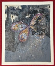 Quadro serigrafia Enrico Benaglia 90x110cm“metamorfosi colorata” timbrata Bulino