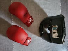 casco e guanti Karate bambino