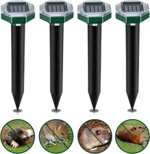 Repellente Ultrasuoni per Topi,  4 Pz Dissuasori per Talpe, Ultrasuoni per Topi