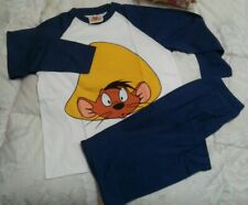 Pigiama bambino 7 8 anni  speedy gonzales looney tunes cotone 100% blu nuovo