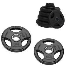 COPPIA DISCHI GHISA GOMMATA FORO 50MM OLIMPIONICO PIASTRE 2 PESI BILANCIERE