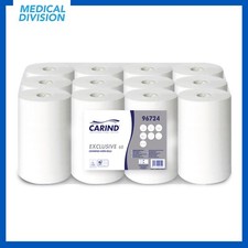 12 Rotoli di carta per mani in pura cellulosa 2 veli 58 m - rotolo asciugamani