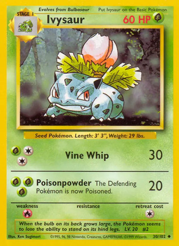 Ivysaur 102 pokemon - ivysaur, 30/102