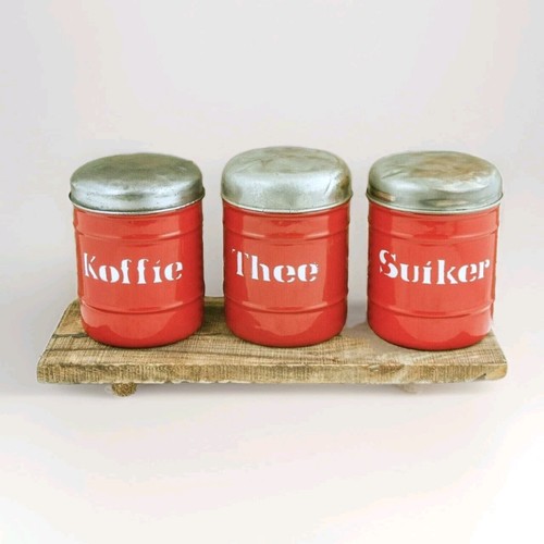 Set barattoli vintage smaltati - set,