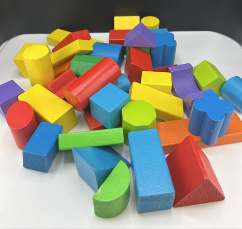 Lotto blocchi legno liscio - 39,