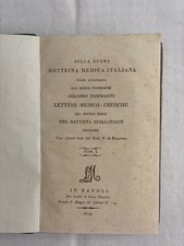 TOMMASINI – Sulla nuova dottrina medica italiana – SPALLANZANI – in Napoli 1819