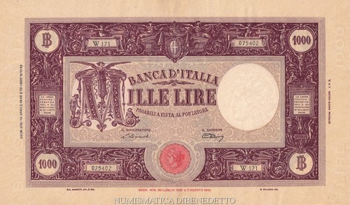 Luogotenenza 1000 lire 1945 - 1000,