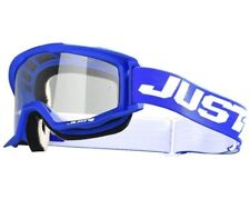 MASCHERA MASCHERINA CROSS JUST1 MX GOGGLE VITRO BLU ANTIFOG TRASPARENTE