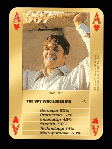 Playing card 007 bonds - x,