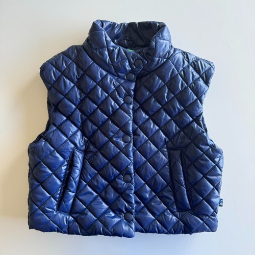 Giacca blu senza - , maniche