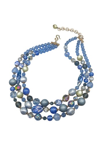 Collana vetro triplo filo