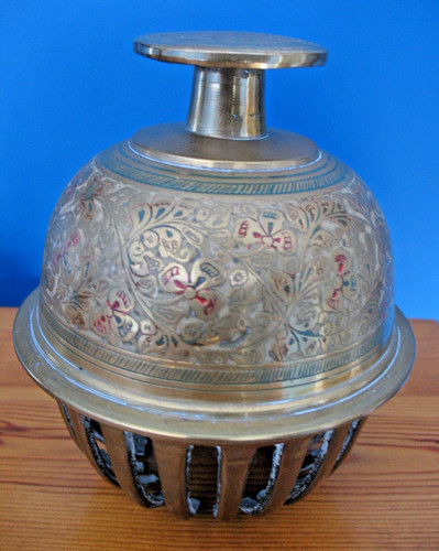 Large antique brass elephant - large,