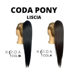Coda capelli extension a cuffia effetto naturale Modello Pony liscia mossa ricci