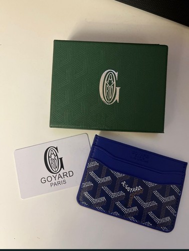 Goyard blue leather - blue, geometric