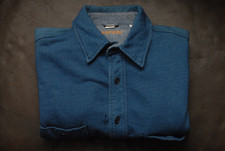 Aspesi indigo jersey Terry long sleeve shirt L made in Italy