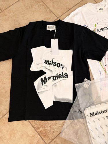 Shirt nera maison margiela - t-shirt,