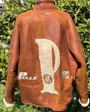 Archivio Limited Rara Giacca Pelle Marc Buchanan Shearling Pelle Taglia 48