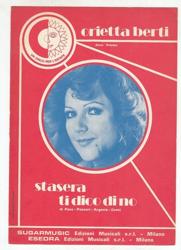 Spartito orietta berti - spartito, stasera