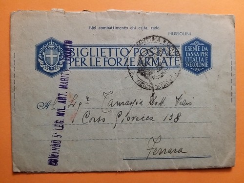 Biglietto postale per forze - per, le
