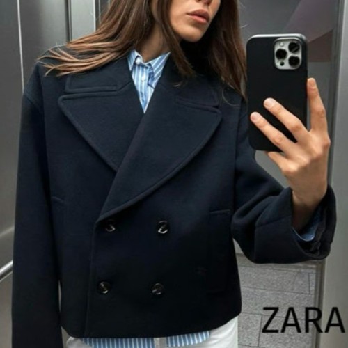 Cappotto corto doppiopetto