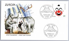 Bund FDC circo elefanti clown