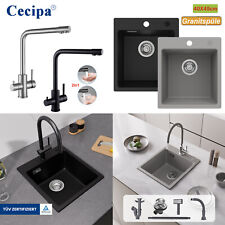 Lavello in granito lavello da cucina lavello da incasso lavello cucina rubinetto 40x45 cm