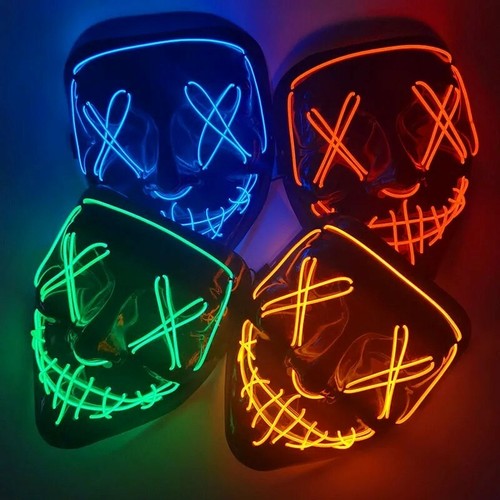 Maschera led colori diversi - led,